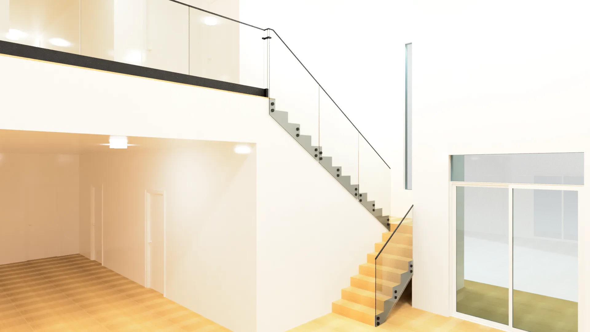 Glass Railing | Holly Lane Residce Base Shoe