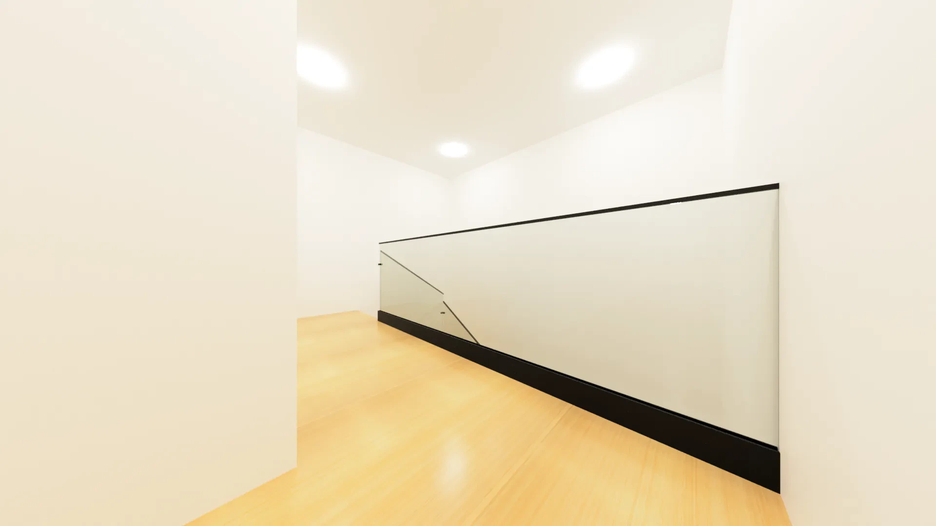 Elegant glass and mirror installation for modern interiors.