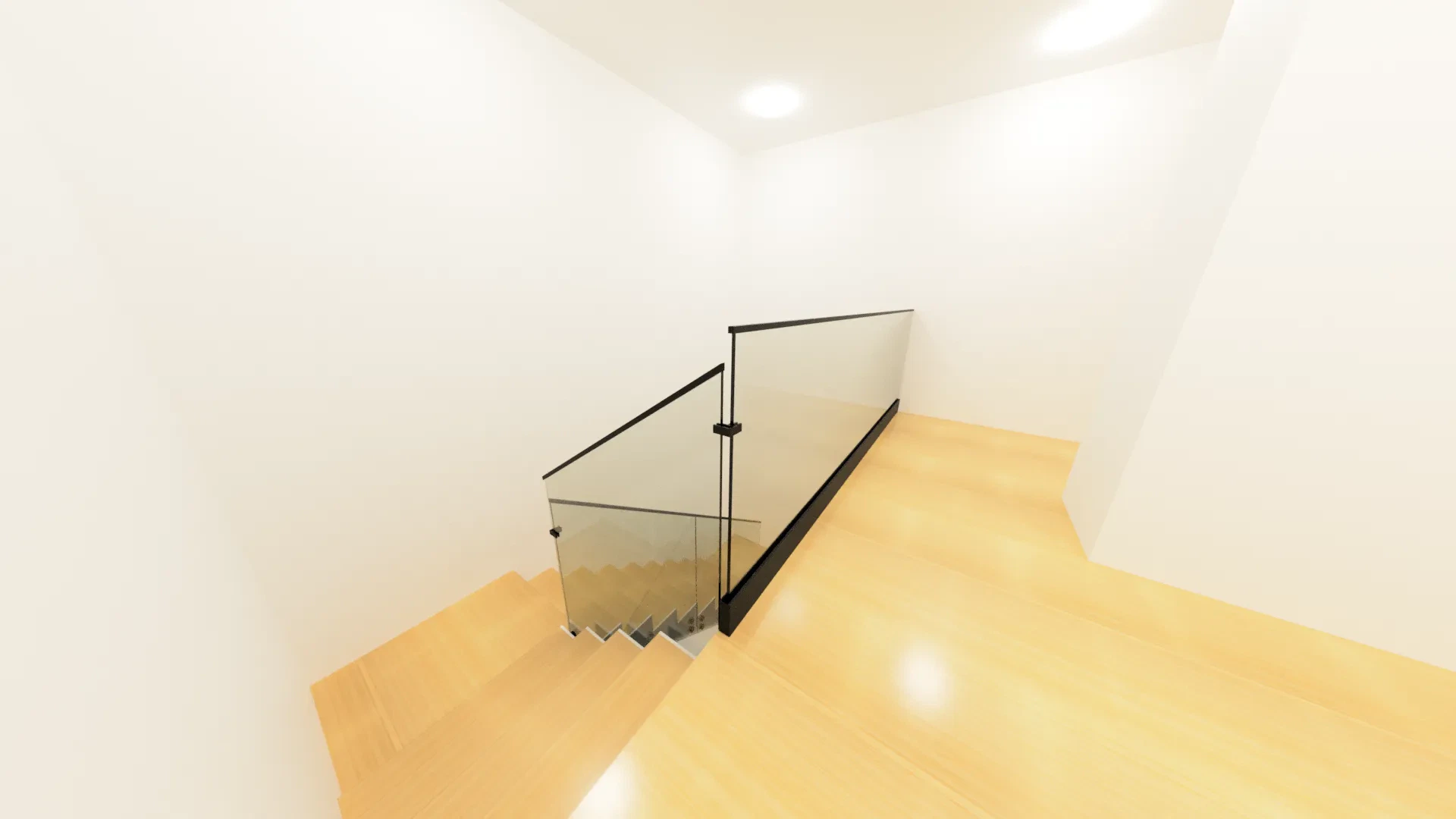 Made of durable, crystal-clear glass with sleek black hardware for modern safety and style.