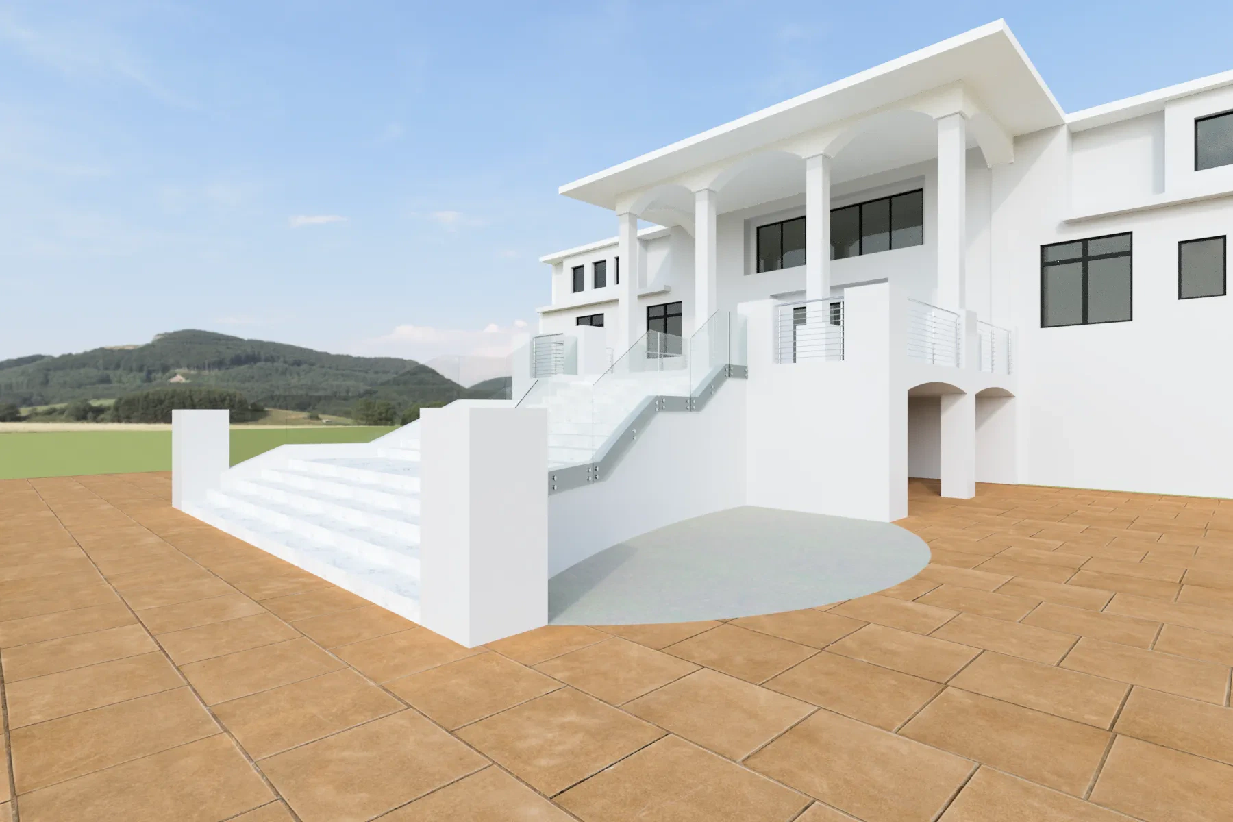 Glass Railing | Tahiti Beach Island Rd Residence