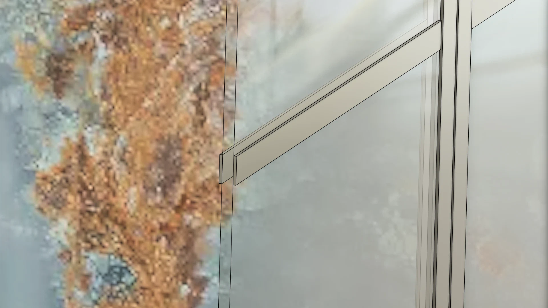 High-quality glass mirror door with sleek frame, ideal for modern homes and stylish interiors.