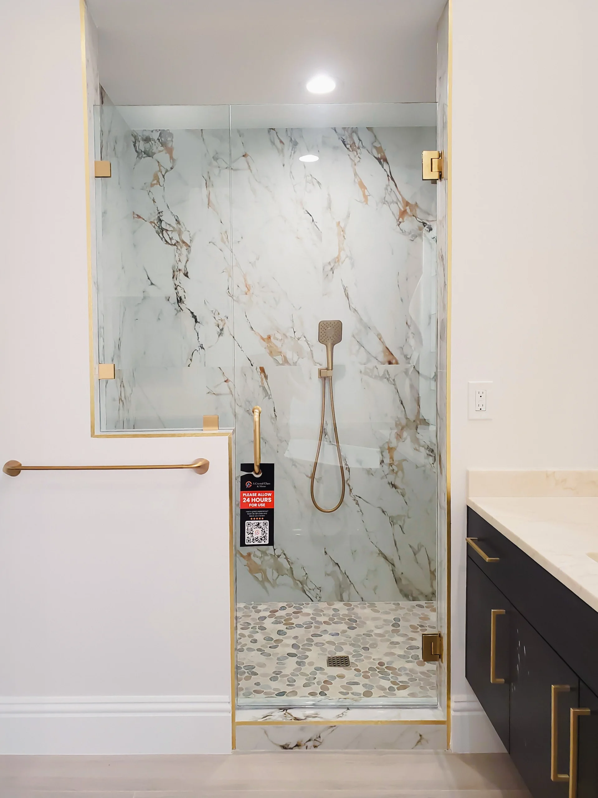 Shower Enclosure | Falcon Green Dr Residence – Marble Bath