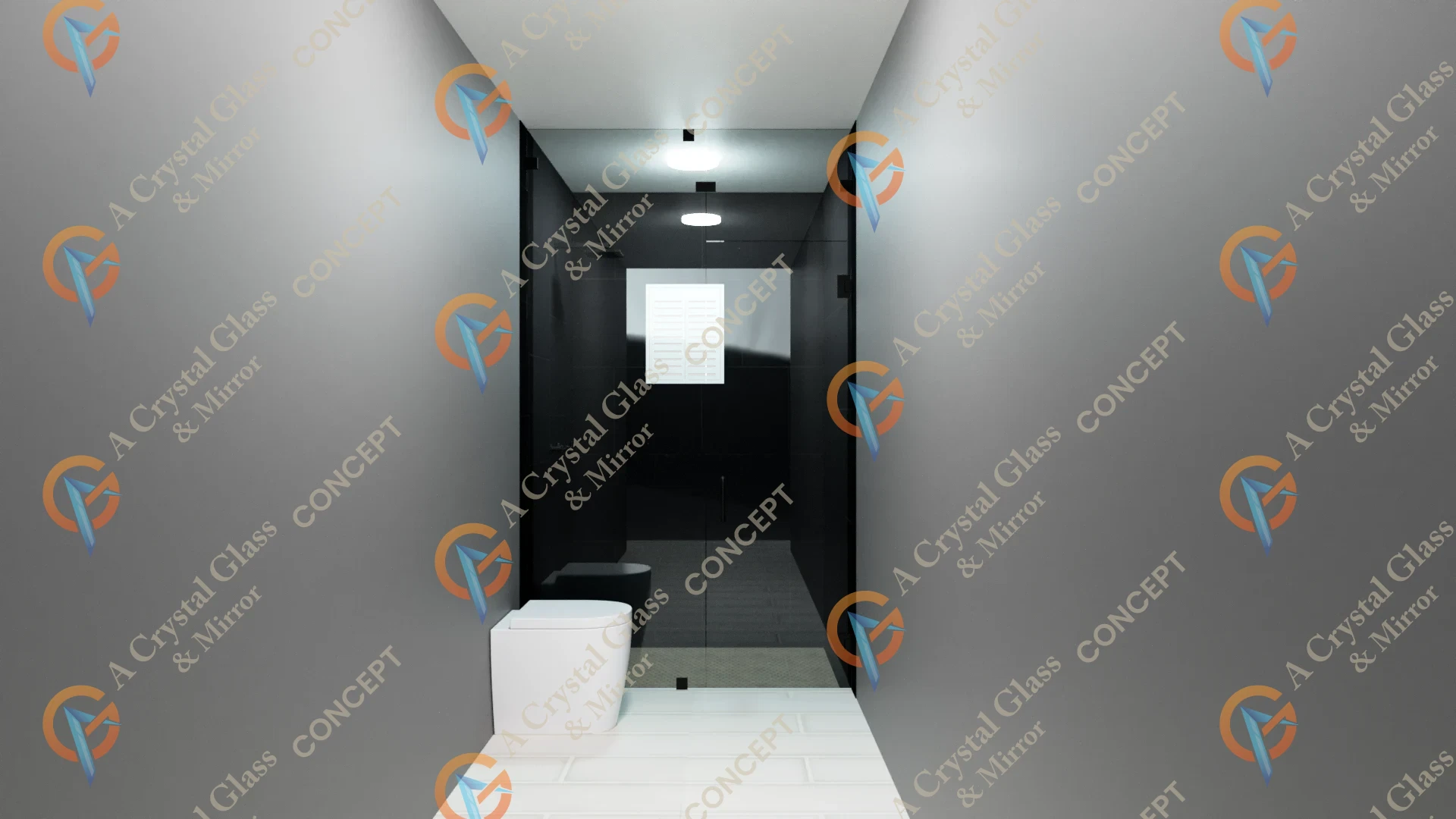High-quality glass mirror in a sleek, minimalist bathroom setting for contemporary style.