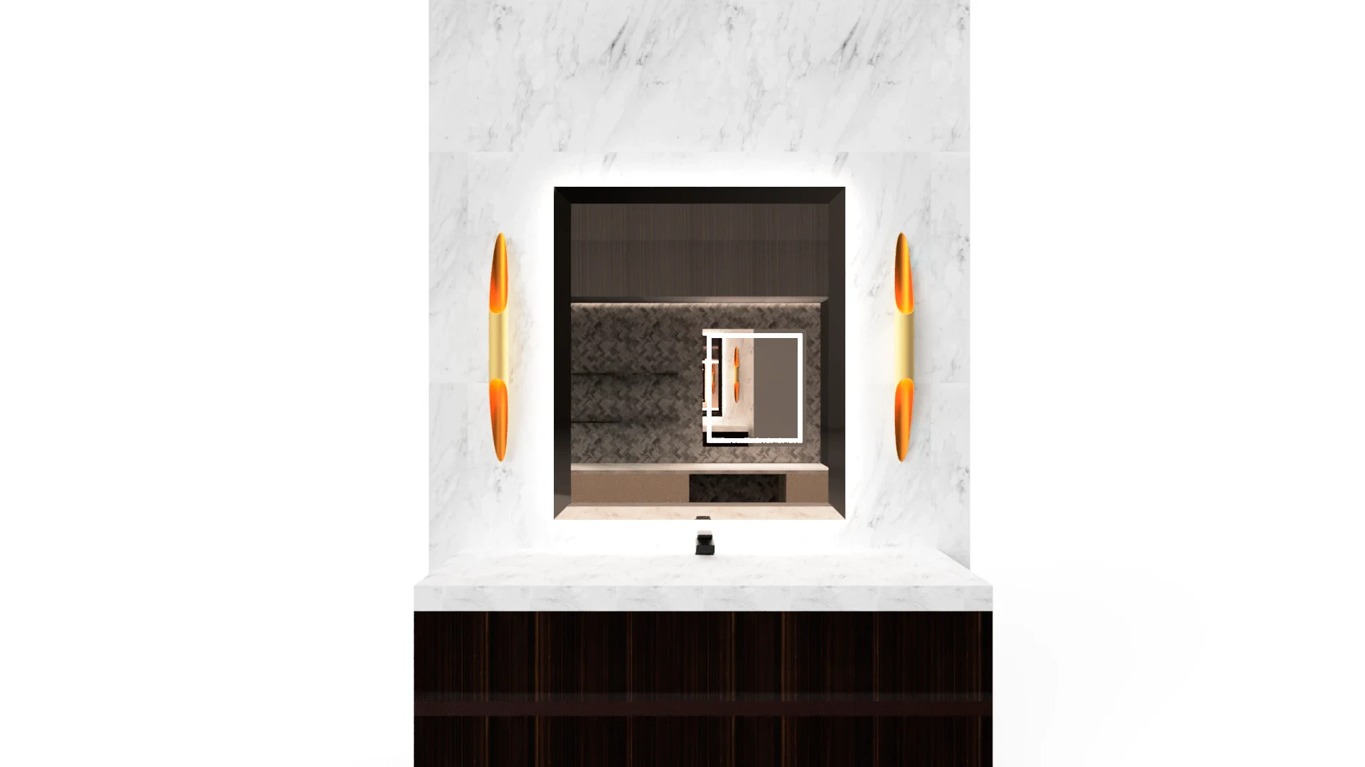 High-quality glass mirror for bathrooms, custom-cut with elegant design and durable materials.