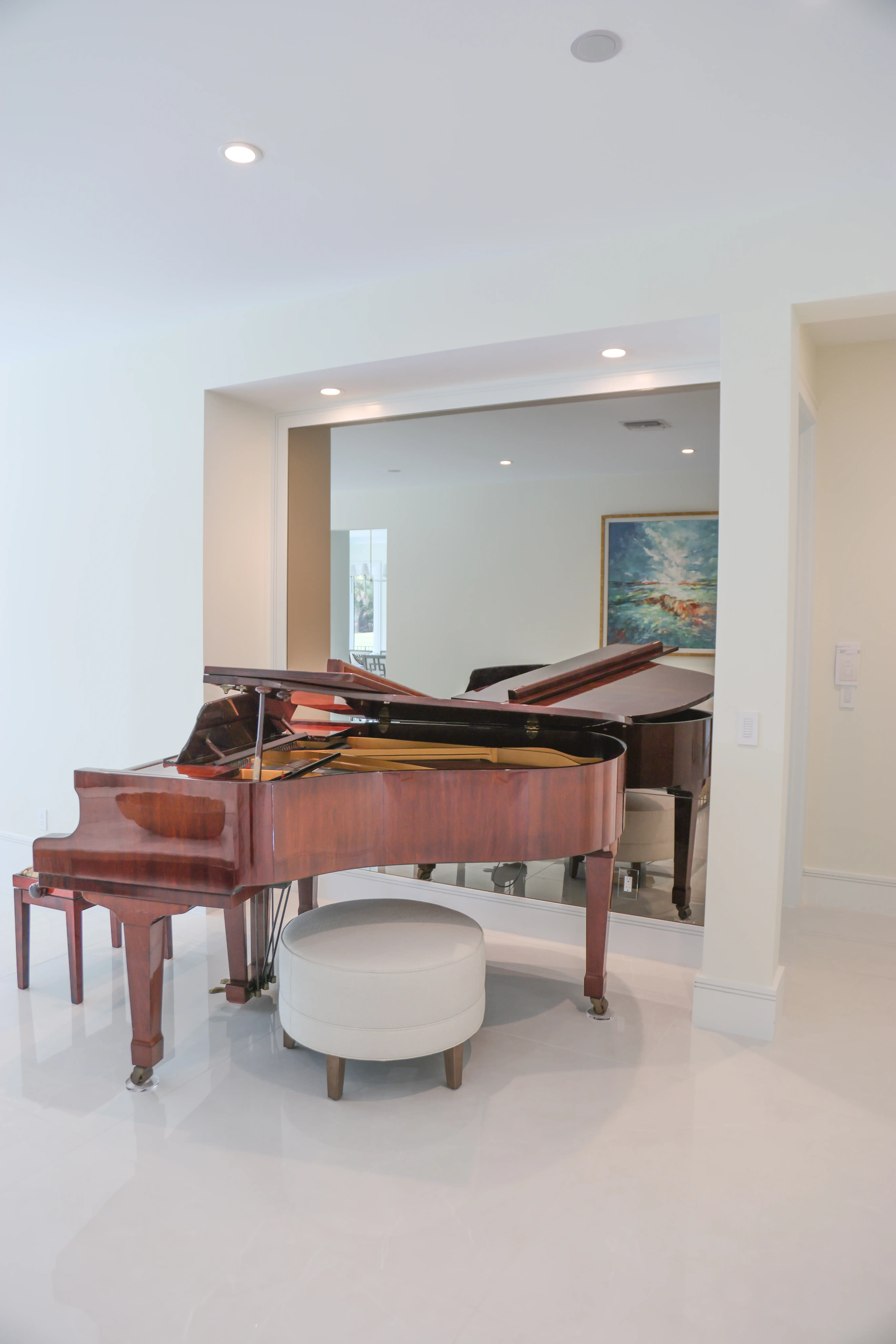 High-quality glass and mirror installation by A Crystal Glass & Mirror.