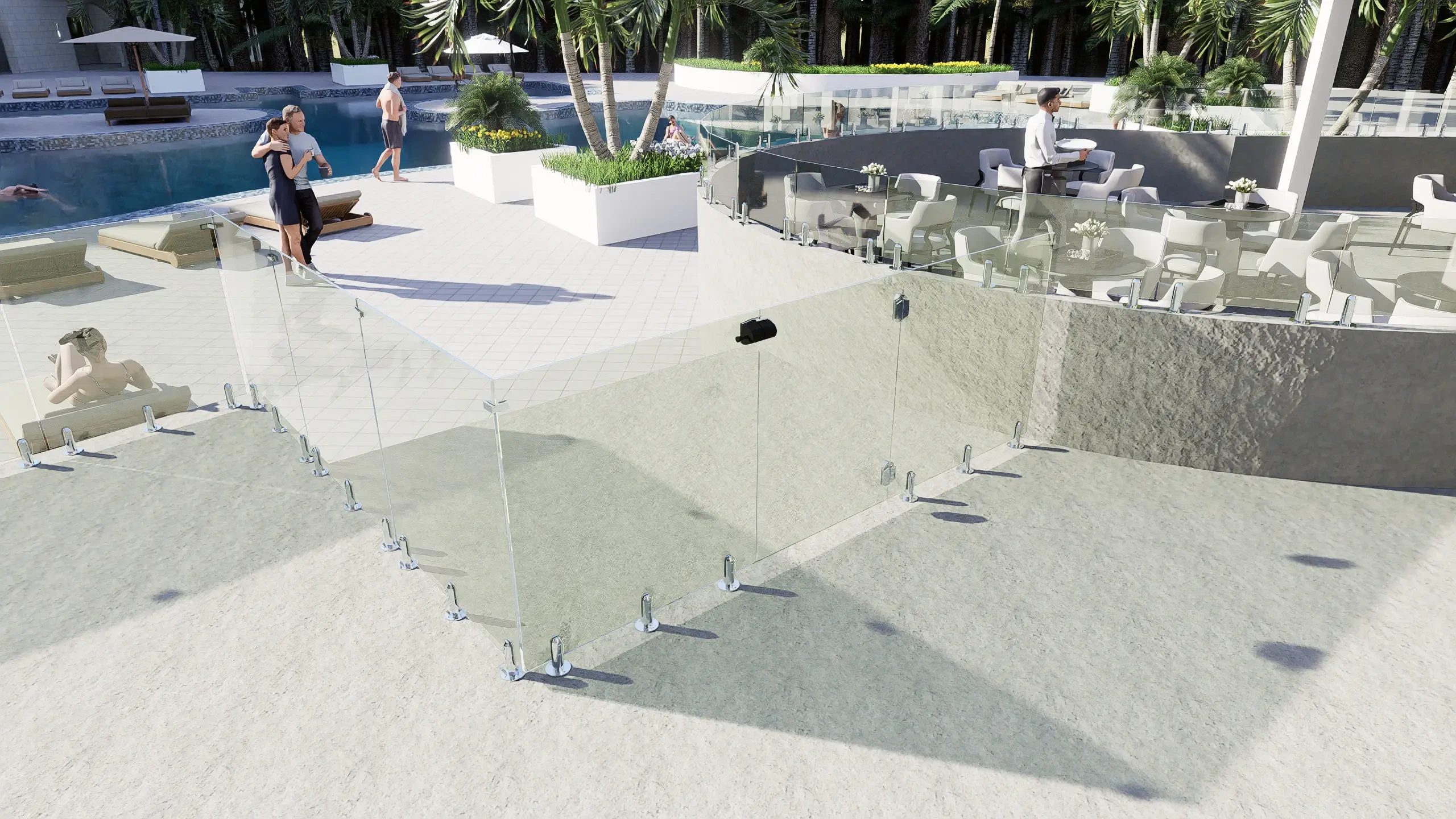 Glass Railing | Polo Club