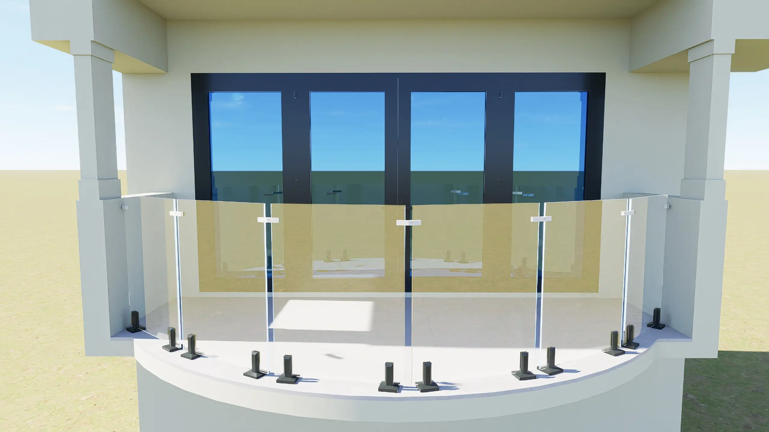 Glass Railing | Savoie Drive Residece