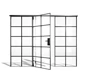 Swing steel glass partition