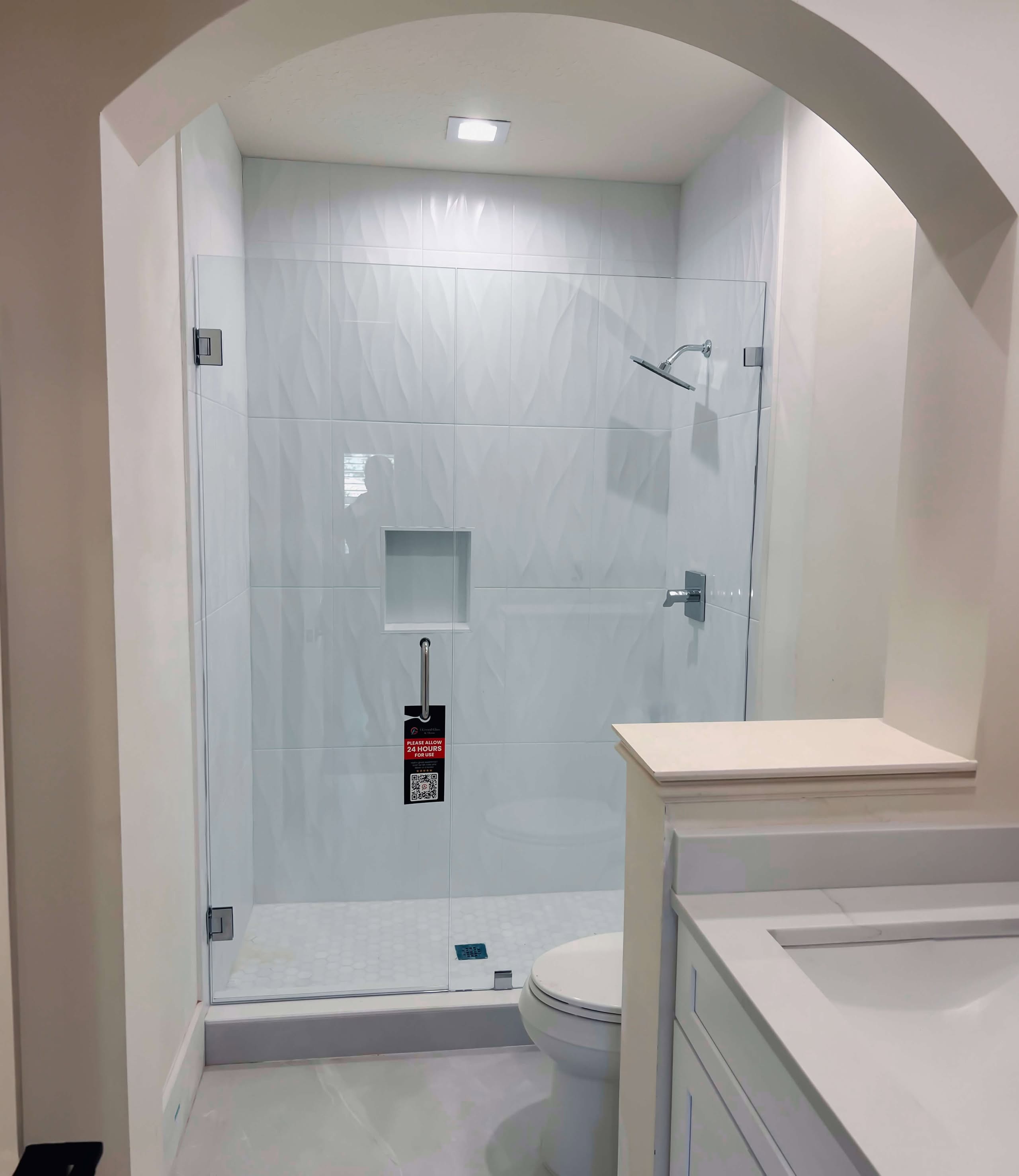 Shower Door 3/8” Clear Monolithic Tempered Glass