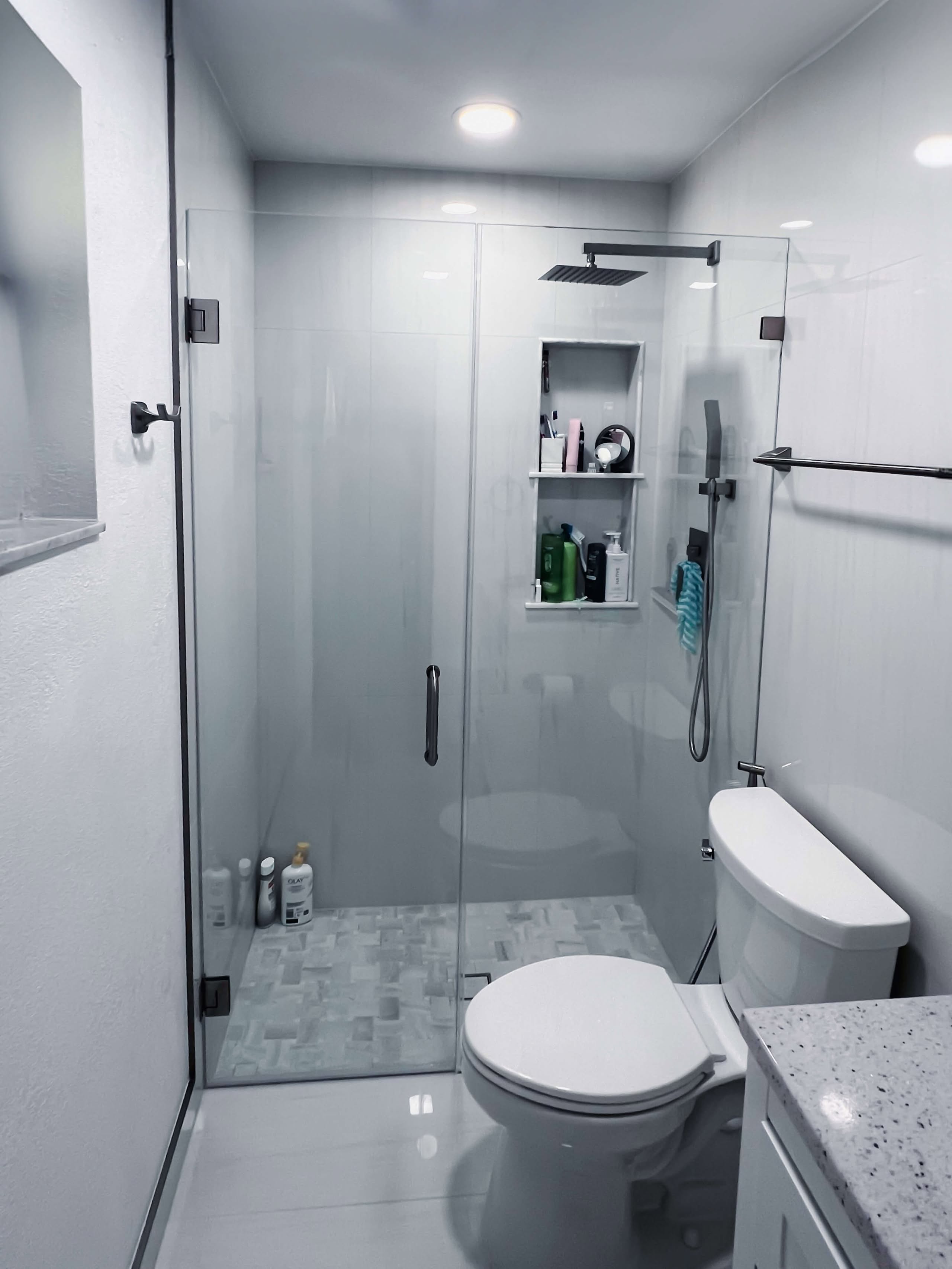 Shower Door 3/8” Clear Monolithic Tempered Glass