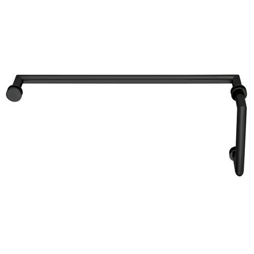 High-quality glass mirror bar with sturdy black metal frame and adjustable mounting bracket.