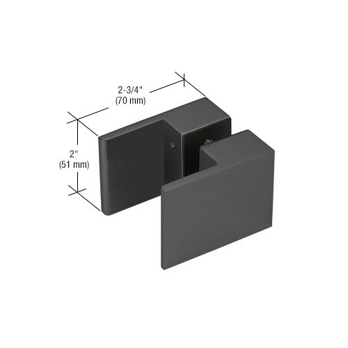High-quality black glass clasp for mirrors and cabinets.