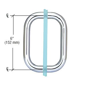 Durable stainless steel door handle with 6-inch length for cabinets and furniture.