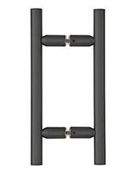 Black glass and mirror handle for doors and furniture. High-quality, stylish design for enhanced home decor.
