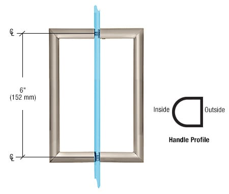 High-quality crystal glass mirror with ergonomic handle profile.