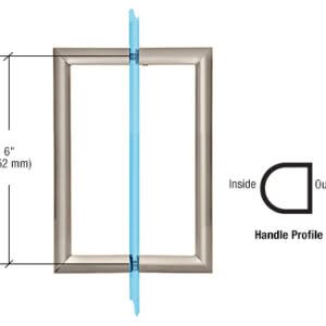 High-quality crystal glass mirror with ergonomic handle profile.