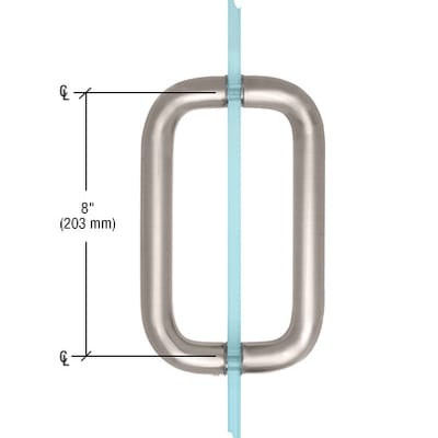 High-quality glass door handle with 8-inch length for elegant applications.