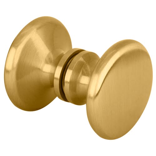Brass door knob for glass and mirror doors, high-quality finish.