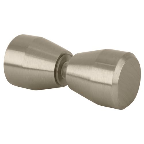 Stainless steel glass knob handle for doors and furniture.