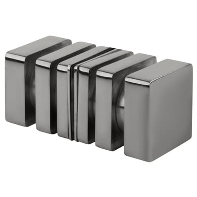 High-quality stainless steel glass clip for mirrors and glass panels.