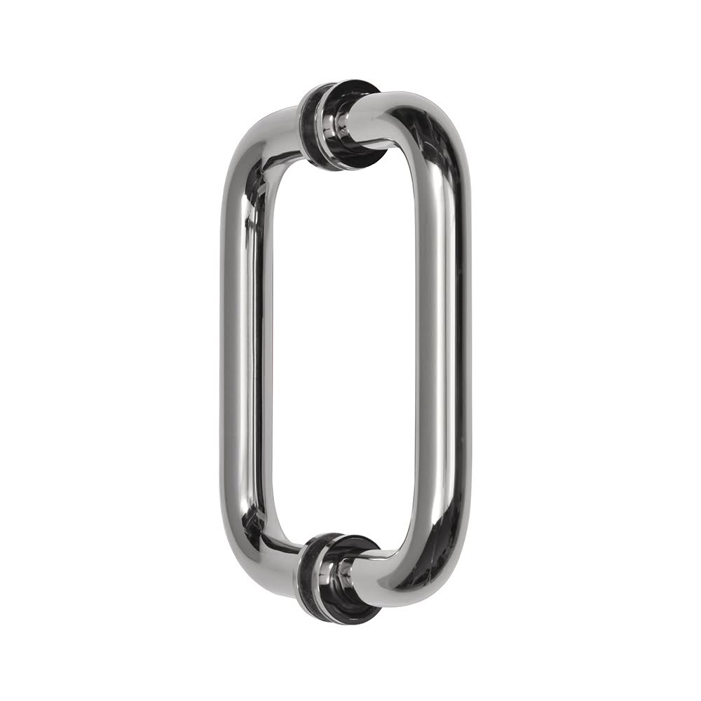 High-quality chrome glass door handle for elegant interiors.