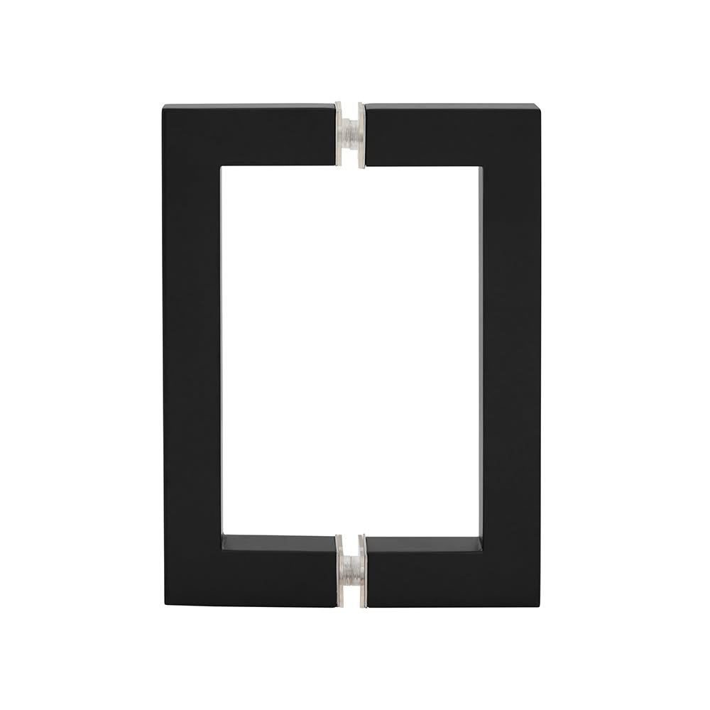 High-quality black glass clamp for mirrors and glass installations.