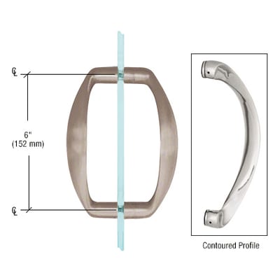 High-quality glass door handle with sleek metal finish and durable design.
