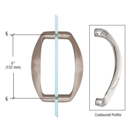 High-quality glass door handle with sleek metal finish and durable design.