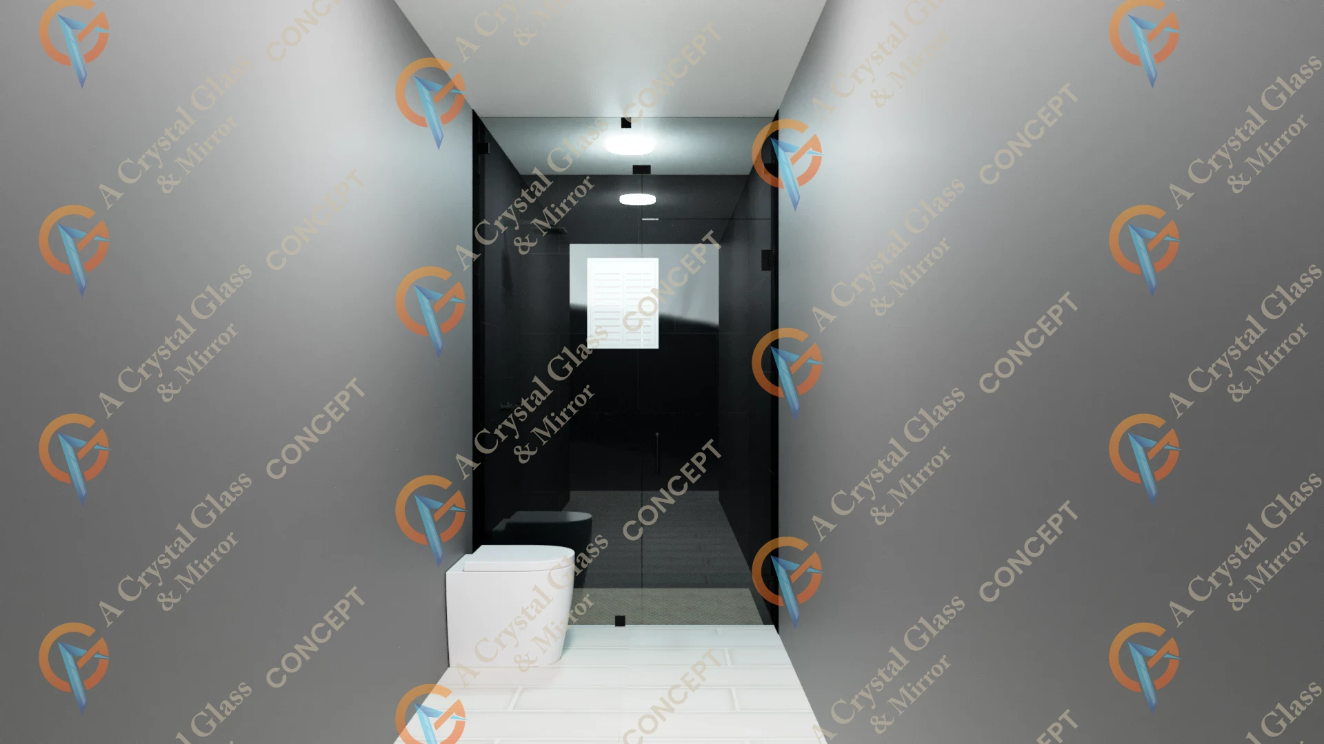 High-quality glass mirror in a sleek, minimalist bathroom setting for contemporary style.