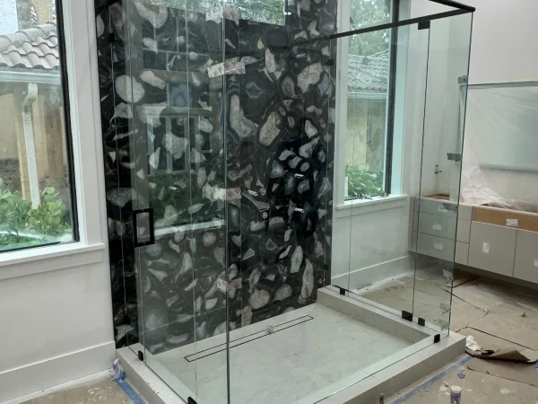 Shower Doors and Railings |  S Lake Dr Residence