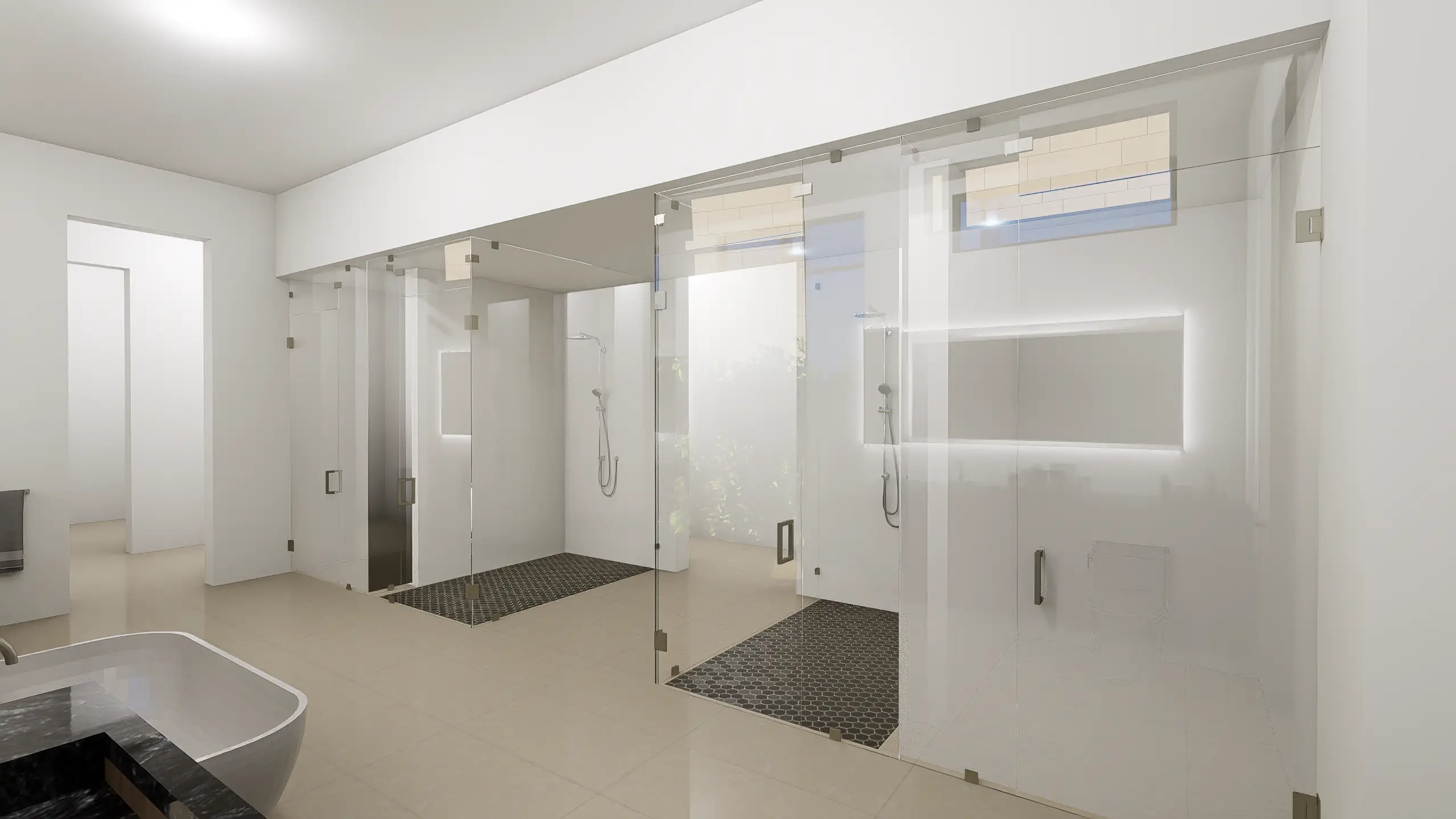 High-quality glass shower enclosures with sleek, modern design. Ideal for luxury bathrooms.