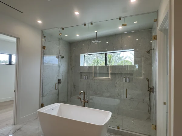 Frameless Shower Enclosures | SW 14th Place Residence